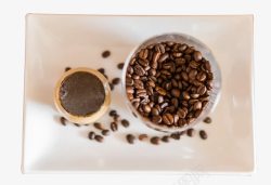 咖啡豆和咖啡素材