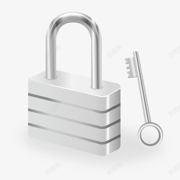 锁和钥匙png免抠素材_新图网 https://ixintu.com 写实 创意 拟物化 钥匙 门锁