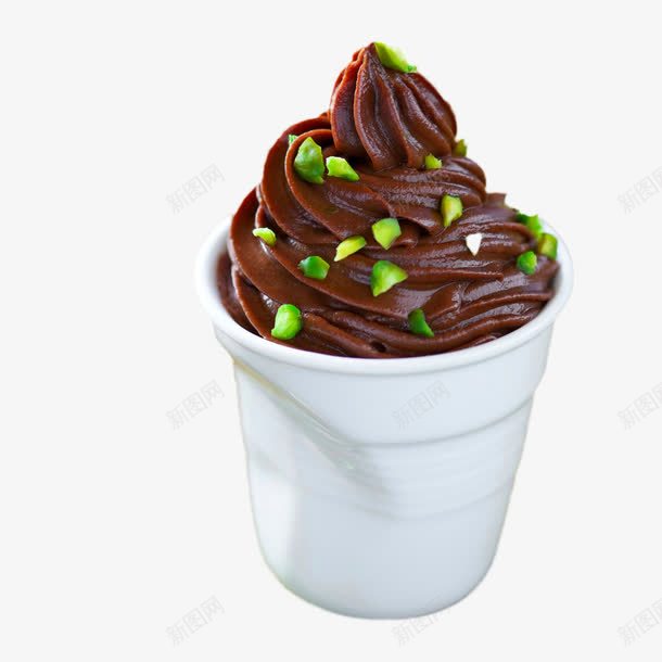 白色杯里的巧克力酱png免抠素材_新图网 https://ixintu.com 产品实物 免费png素材 冰淇淋 冷饮