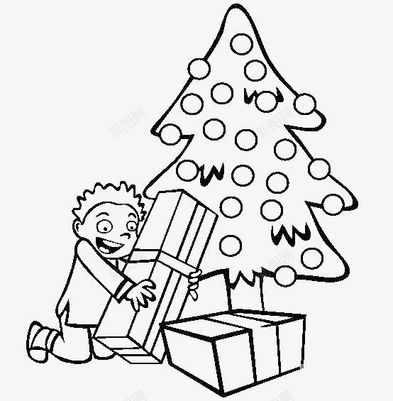树简笔画png免抠素材_新图网 https://ixintu.com 卡通作品 圣诞树 手绘 树 树简笔 简笔画