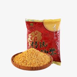 糜子原料金哈达传统炒米高清图片