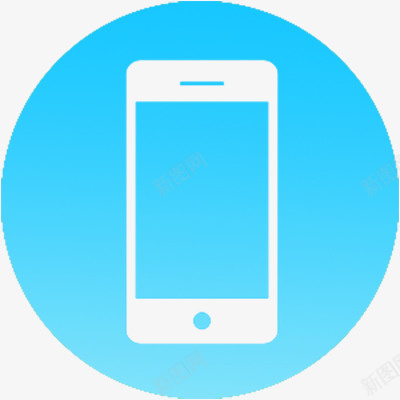 手机蓝色渐变图标png_新图网 https://ixintu.com 图标 手机 标签 渐变 蓝色