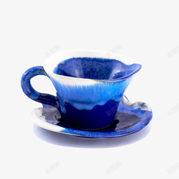 蓝色咖啡杯png免抠素材_新图网 https://ixintu.com 咖啡杯
