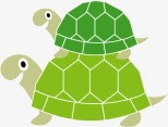 两只乌龟png免抠素材_新图网 https://ixintu.com 乌龟 可爱 夏天