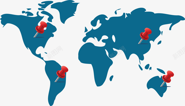 被标记的地点矢量图图标ai_新图网 https://ixintu.com 便捷 卡通手绘 商务 地点 打卡地点 标记 矢量图 简约 蓝色 装饰