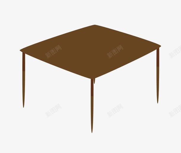 手绘木桌png免抠素材_新图网 https://ixintu.com 家具 手绘 木桌 桌板 棕色