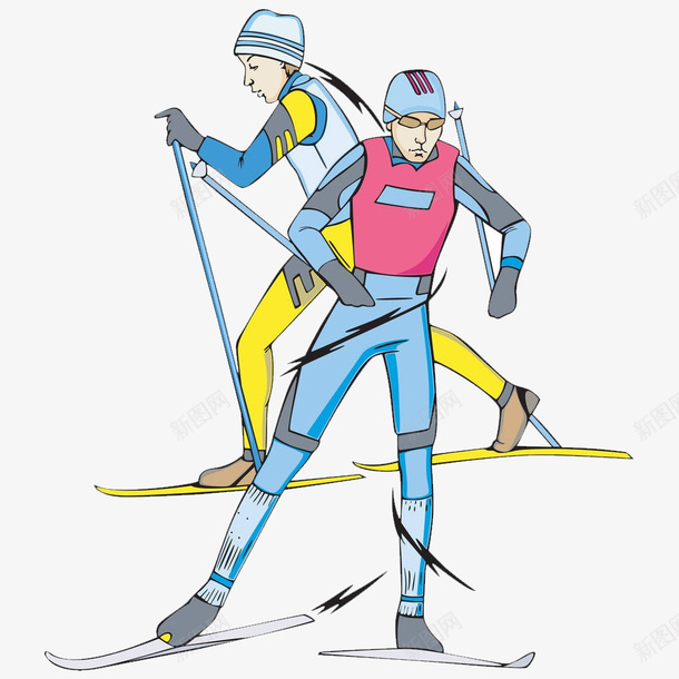 卡通滑雪运动员png免抠素材_新图网 https://ixintu.com PNG 卡通 双板 滑雪 滑雪运动 运动员