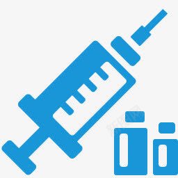 注射器蓝色的健康图标png_新图网 https://ixintu.com Syringe blue 注射器 蓝色的