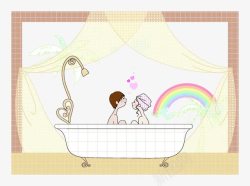 淋浴美女洗澡的情侣高清图片