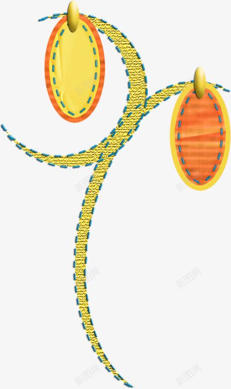针织布条png免抠素材_新图网 https://ixintu.com 装饰 针织 饰品 黄色