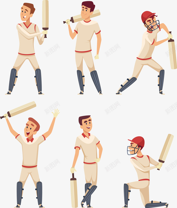六个打棒球的人矢量图eps免抠素材_新图网 https://ixintu.com 两个人 六个 棒球 棒球png 棒球矢量图 矢量图