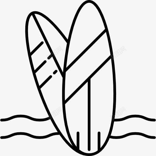 两个冲浪板图标png_新图网 https://ixintu.com 冲浪 冲浪板 夏天运动 夏季