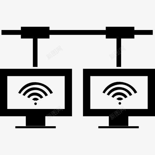 共享接口信号符号图标png_新图网 https://ixintu.com 信号 共享 共享计算机 接口 标志 网络 连接