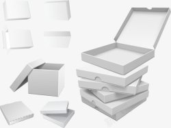 白色纸盒矢量图素材