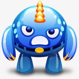 蓝色怪兽愤怒的图标png_新图网 https://ixintu.com angry blue monster upset 心烦意乱 怪物 愤怒的 蓝色的