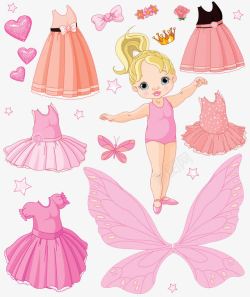 小女孩粉色系裙子搭配素材