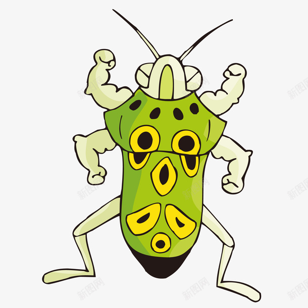 有力气的虫子png免抠素材_新图网 https://ixintu.com 力气 卡通的 强壮的 虫子