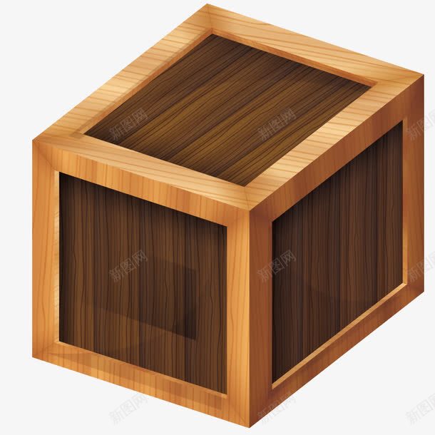 货物木箱子png免抠素材_新图网 https://ixintu.com 包装箱子 形状箱子 木纹色方形箱子 货运 运输
