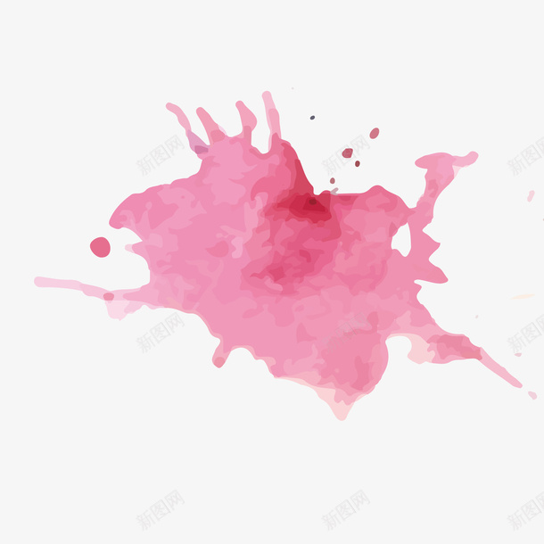 粉色的水墨png免抠素材_新图网 https://ixintu.com png图形 水墨 水彩 粉色 装饰