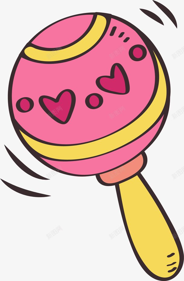 粉色可爱棒棒糖png免抠素材_新图网 https://ixintu.com 卡通可爱 彩色底纹 棒棒糖 矢量图案 粉色底纹 装饰图