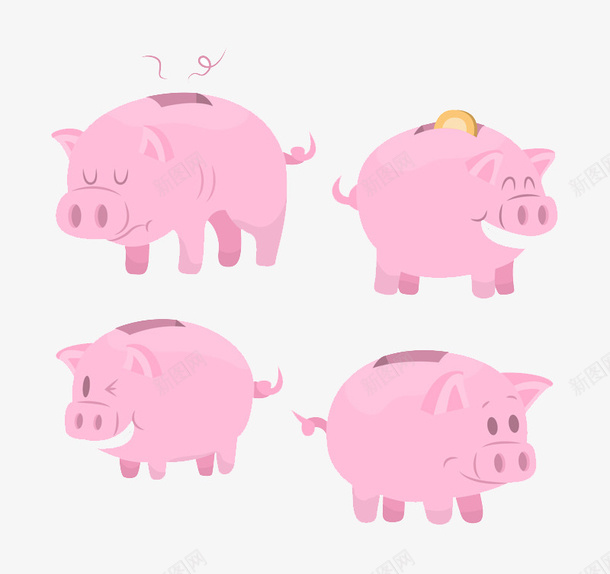 创意卡通猪存钱罐png免抠素材_新图网 https://ixintu.com Pig 卡通 存钱罐 粉红猪