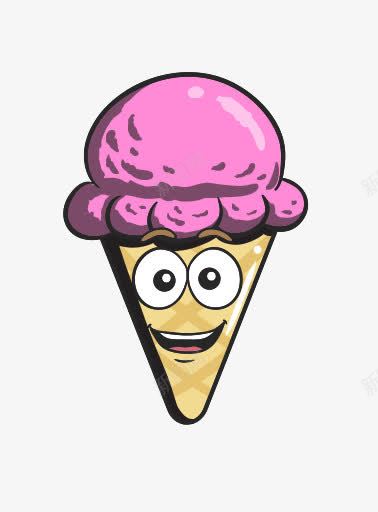 卡通锥奶油表情符号冰蛋卷冰淇凌图标png_新图网 https://ixintu.com Cartoon cone cream emoji ice 冰 卡通 奶油 表情符号 锥