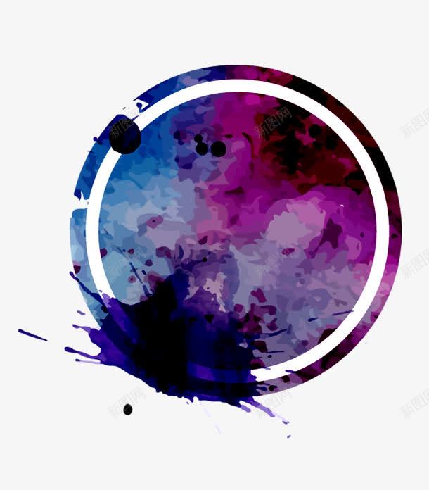 蓝紫色圆形背景装饰png免抠素材_新图网 https://ixintu.com 背景 艺术 蓝紫色装饰PNG图片 装饰