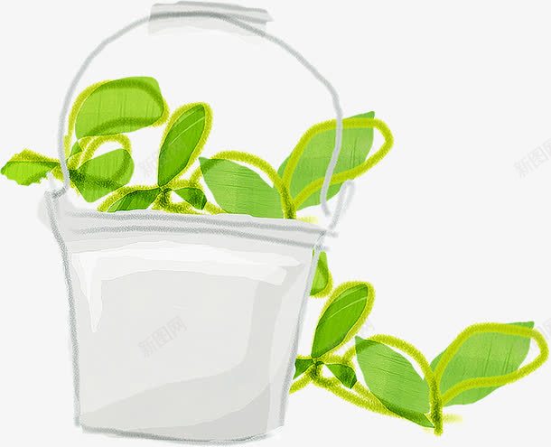 创意田园浇灌植物小桶png免抠素材_新图网 https://ixintu.com 创意 植物 浇灌 田园