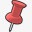pushpin红色的图钉googlemappinicons图标高清图片