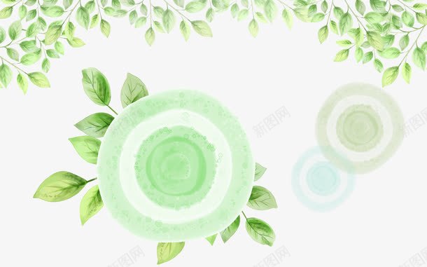 卡通手绘风景png免抠素材_新图网 https://ixintu.com 卡通 手绘 绿叶 绿树 绿色 风景