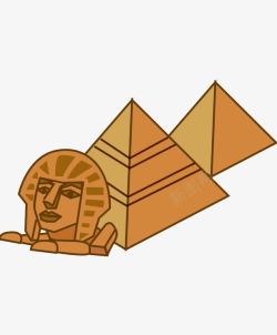 卡通旅游金字塔素材