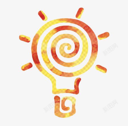 创意电灯泡png免抠素材_新图网 https://ixintu.com 创意电灯泡 发光的电灯泡 彩绘 装饰