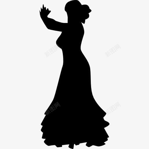 弗拉明戈女舞者的剪影图标png_新图网 https://ixintu.com 人的剪影 女 弗拉门戈 弗拉门戈的图标 演员 舞者 舞蹈