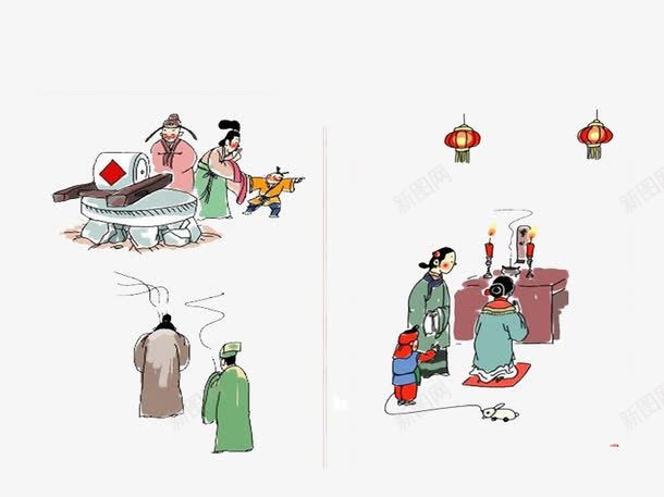 古时拜年习俗png免抠素材_新图网 https://ixintu.com 上香 人 古时拜年习俗 白造神