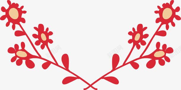 花朵红色边条png免抠素材_新图网 https://ixintu.com 古典边条 欧式边条 红色边条下载 纹理 花纹 装饰边条