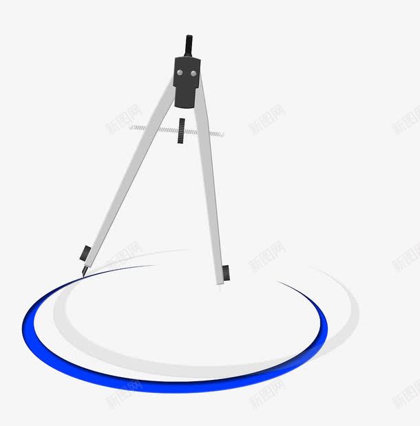 铁质圆规png免抠素材_新图网 https://ixintu.com 产品实物 圆规 蓝色 铁质 银色圆规图像