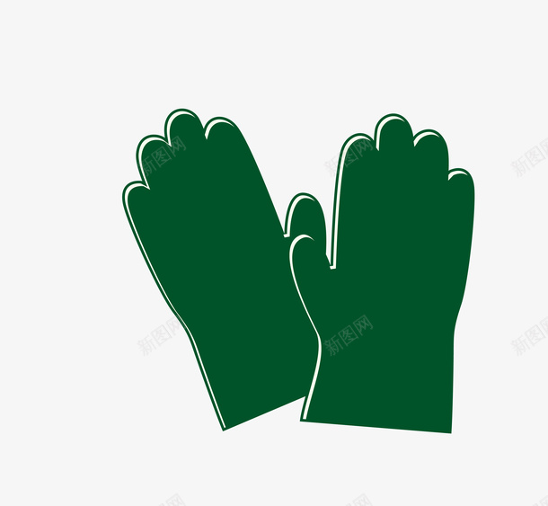 卡通绿色手套图标png_新图网 https://ixintu.com 劳动工具 卡通手套 扁平化手套 手套png 手套图标 简笔画手套 绿色手套