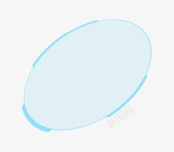 蓝色半透明圆盘素材