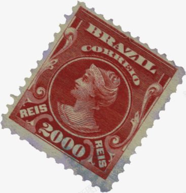 中国风红色邮票图标图标