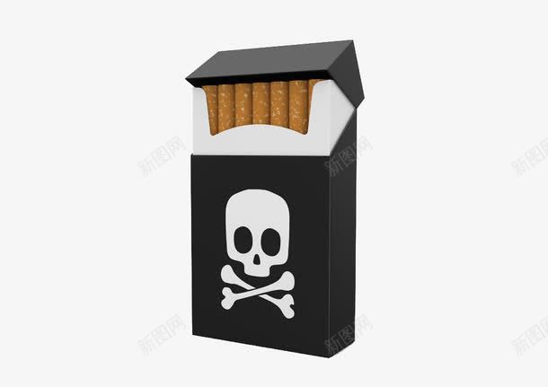 烟盒png免抠素材_新图网 https://ixintu.com 健康 吸烟 烟盒 疾病