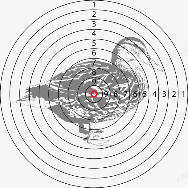 手绘靶子png免抠素材_新图网 https://ixintu.com 手绘 标靶 靶子 鸭子