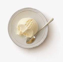 冰激凌勺子夏日冰激凌盘子勺子高清图片