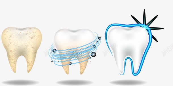 清洁牙齿png免抠素材_新图网 https://ixintu.com 污渍 洁白 清洁 牙齿