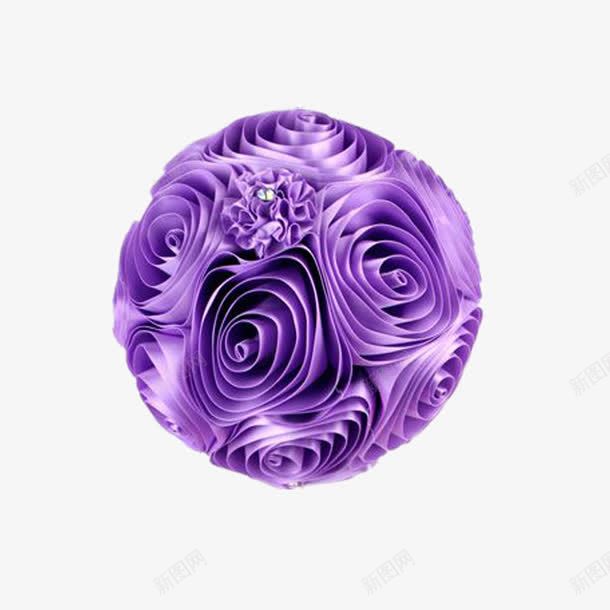 紫色花球png免抠素材_新图网 https://ixintu.com 插花 紫色 艺术 花