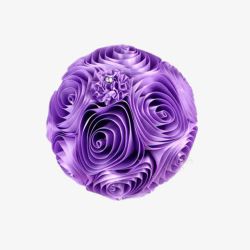 紫色花球素材