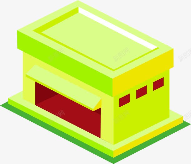 绿色房子png免抠素材_新图网 https://ixintu.com 卡通 房子 扁平化福州建筑 福州 福州剪影 福州建筑 绿色