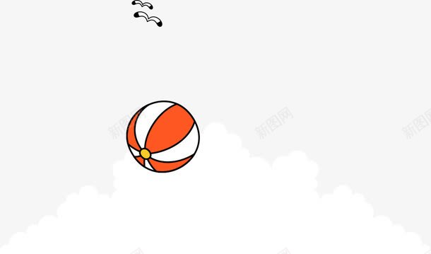 创意卡通红色的小皮球png免抠素材_新图网 https://ixintu.com 创意 卡通 皮球 红色