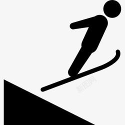 跳台滑雪跳台滑雪图标高清图片
