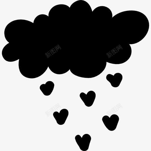 云下雨的心的形状图标png_新图网 https://ixintu.com 浪漫 浪漫的情人节 爱情 迹象