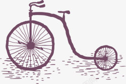 复古风手绘自行车矢量图素材